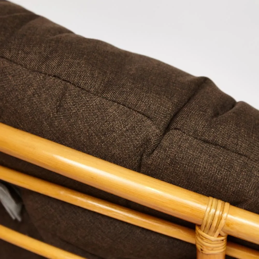 Кресло-качалка PAPASAN 23/01 W с подушкой мед ткань коричневый