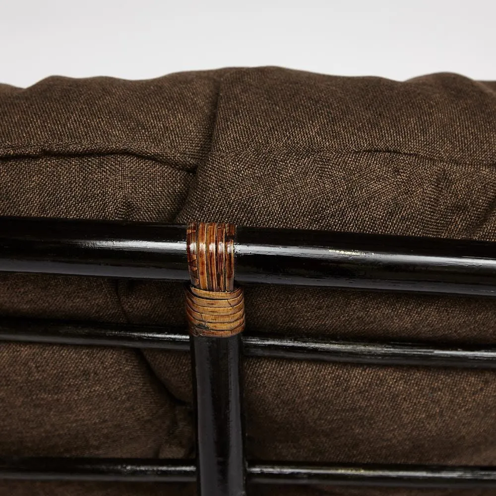 Кресло-качалка PAPASAN 23/01 W с подушкой Antique brown ткань коричневый