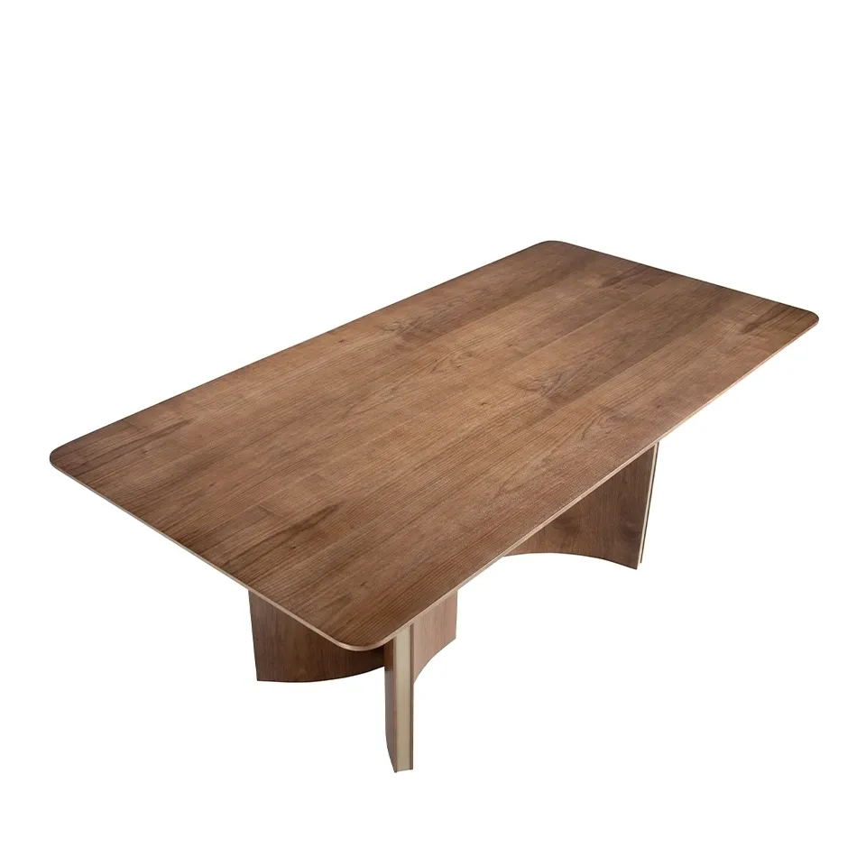Прямоугольный обеденный стол Angel Cerda 1109/DT210118 из ореха и позолоченной стали