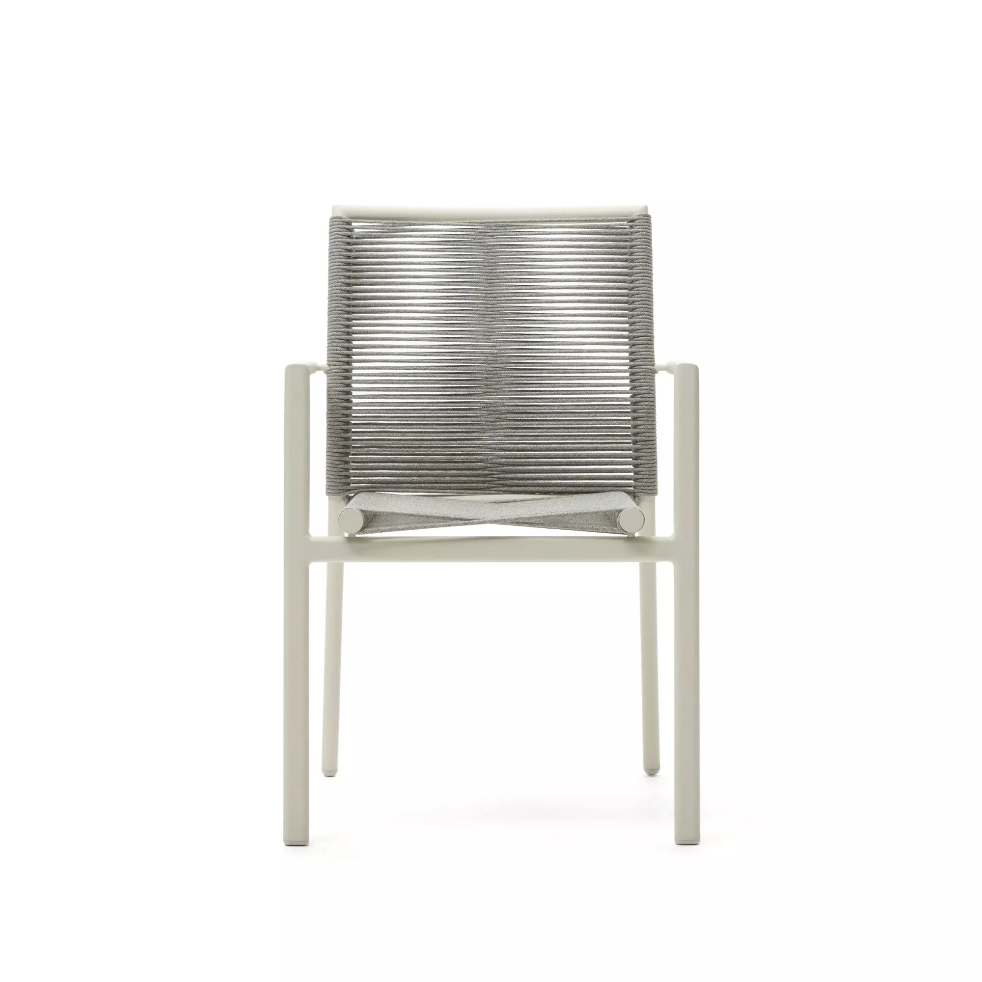 Садовый стул La Forma Culip из алюминия и шнура в белом цвете