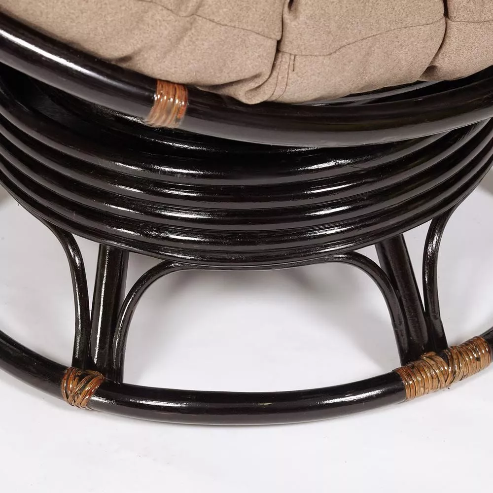 Кресло-качалка PAPASAN 23/01 W с подушкой Antique brown экошерсть Коричневый