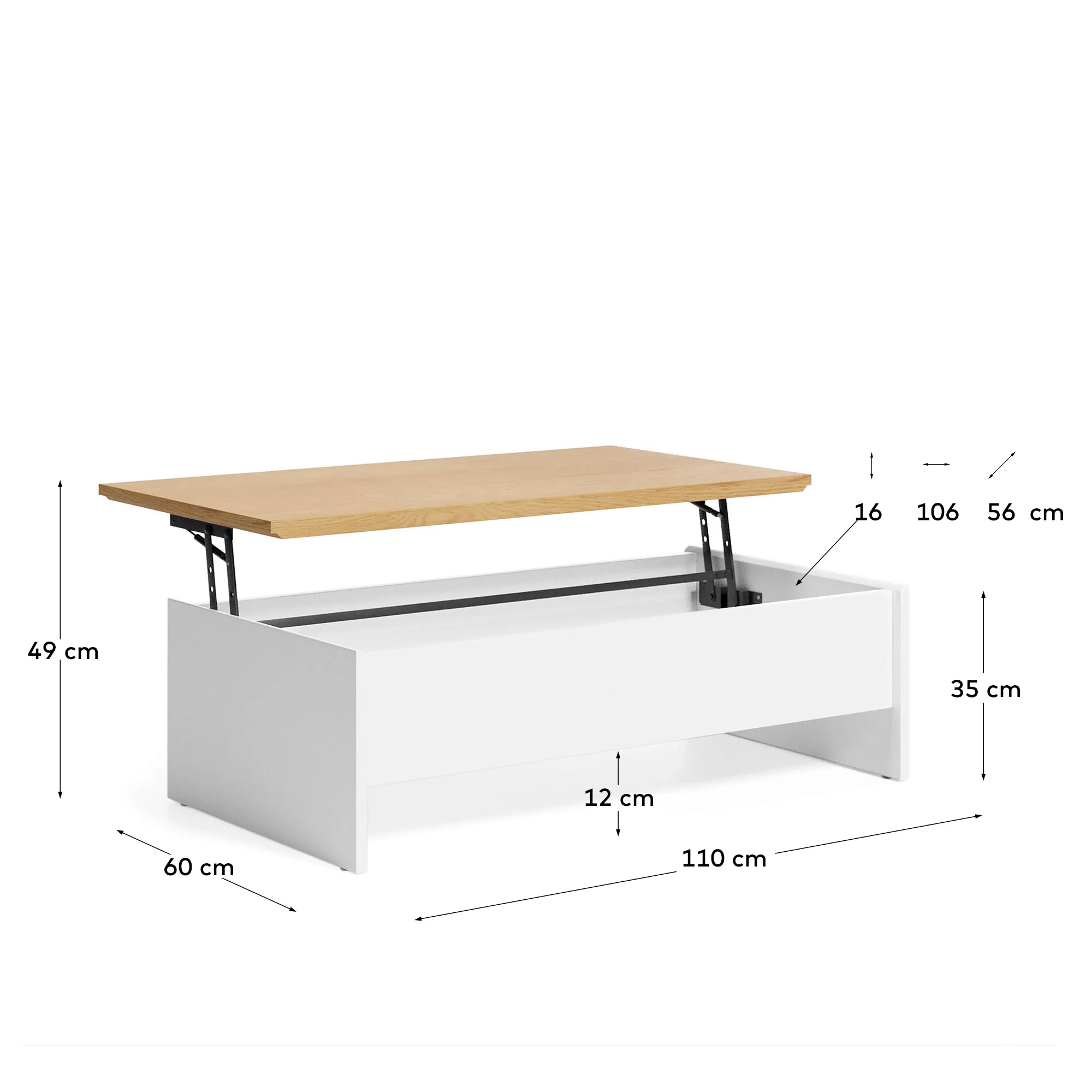 Журнальный столик трансформер La Forma Abilen шпон дуба 110 x 60 162676