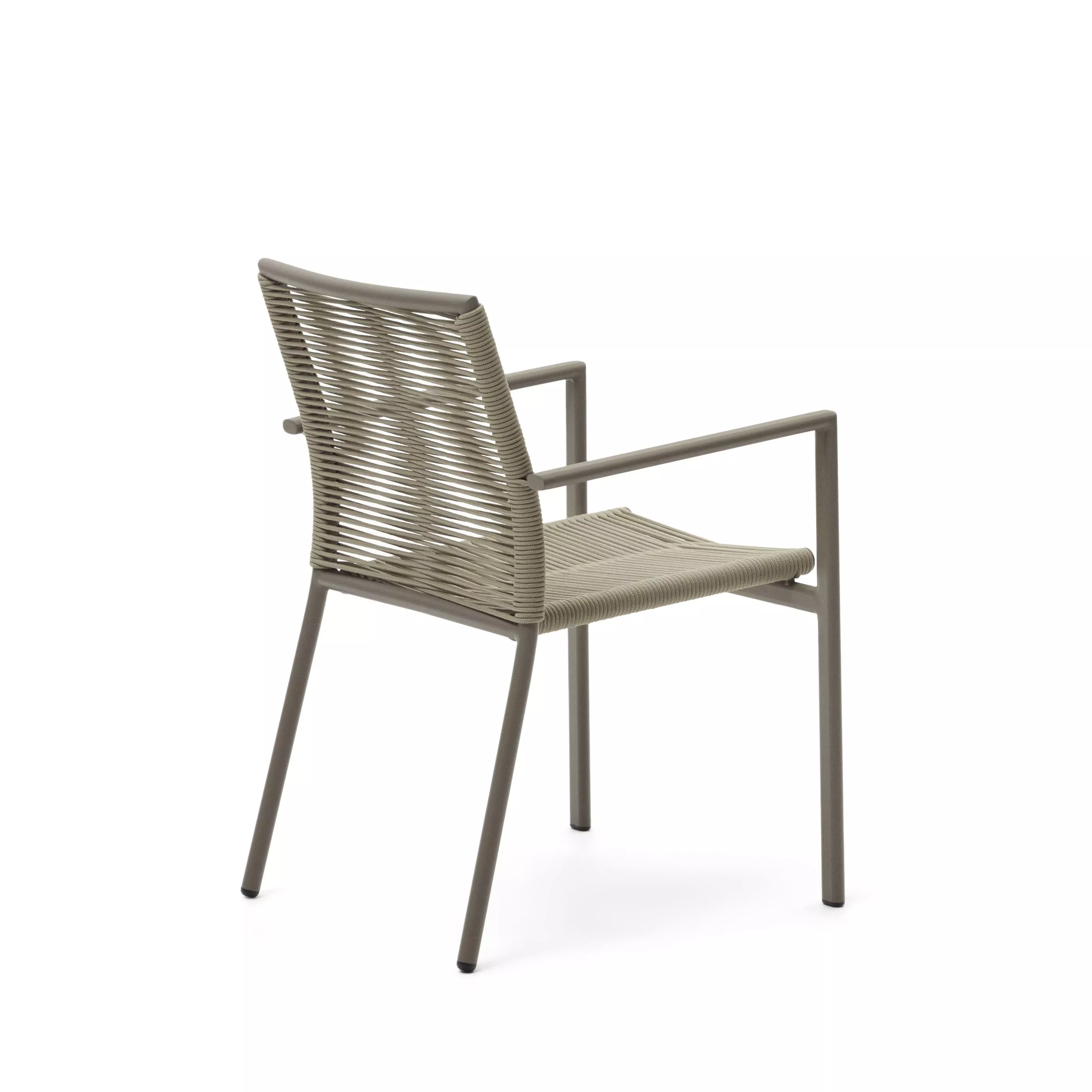 Садовый стул La Forma Culip из алюминия и шнура в коричневом цвете