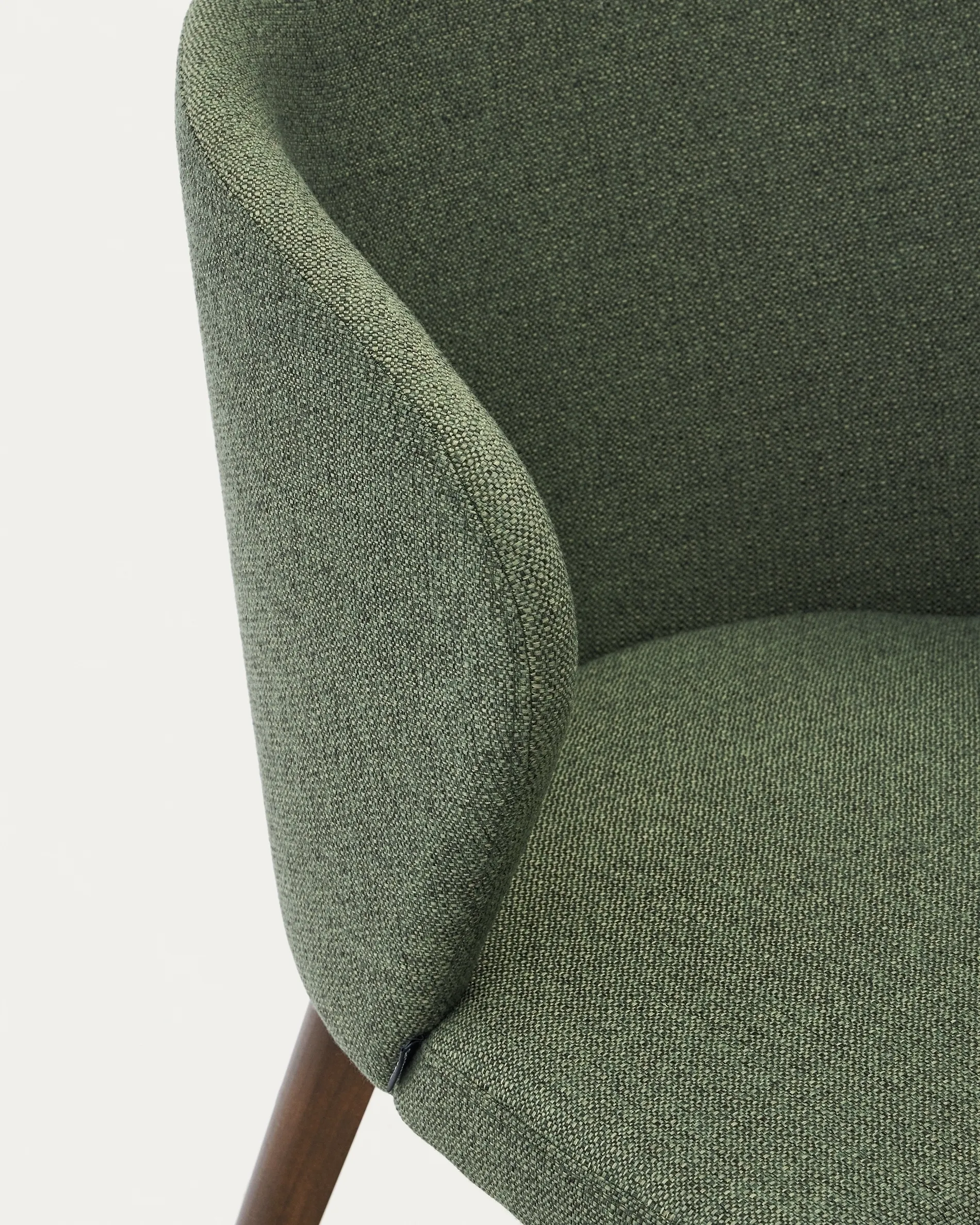 Кресло La Forma Darice зеленый шенилл ножки с темной отделкой 181594