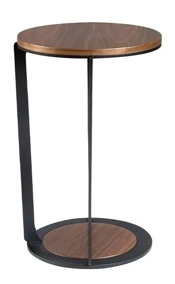 Приставной столик Angel Cerda 2116/MH2208B из ореха и черной стали