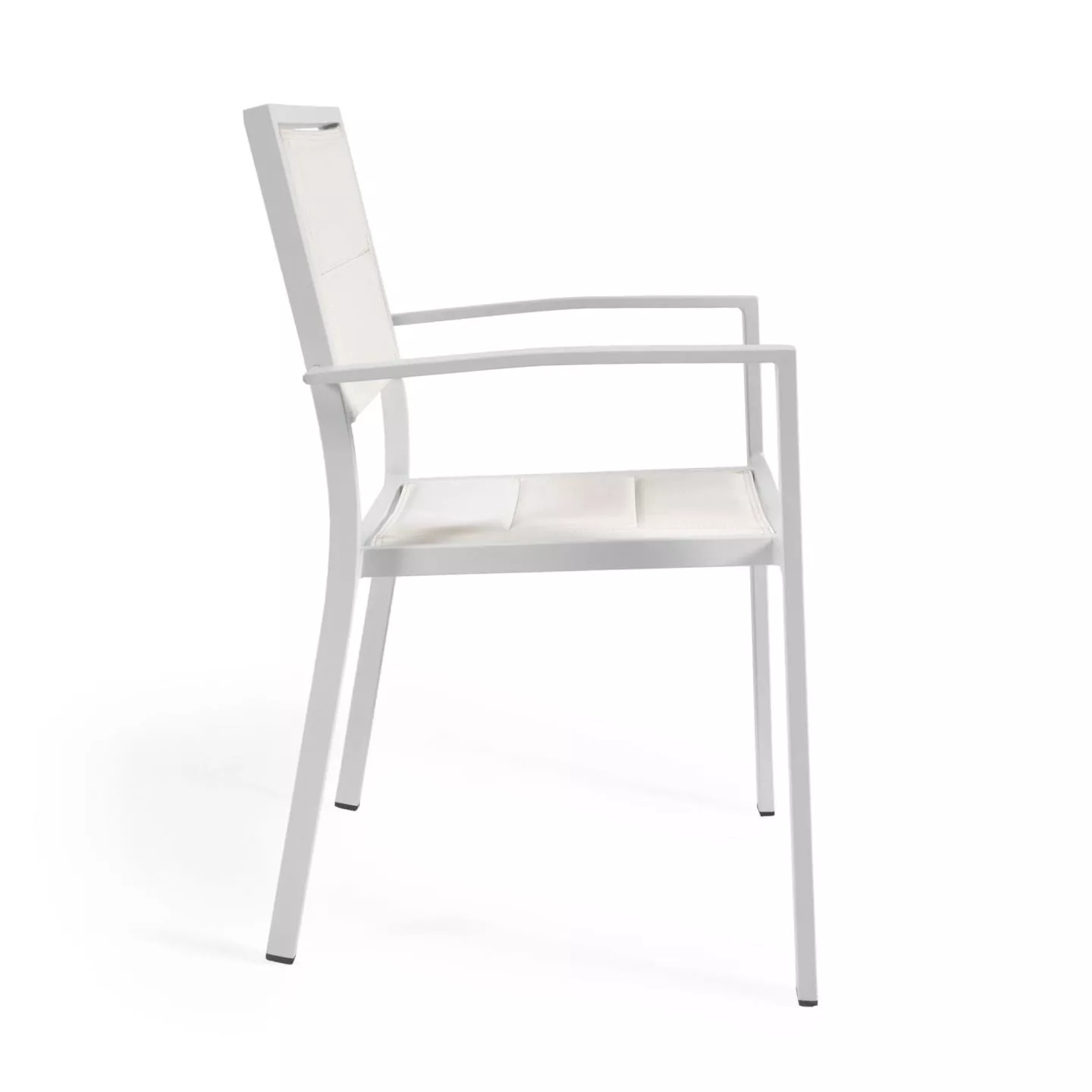 Садовый стул La Forma Sirley из алюминия и белого текстиля