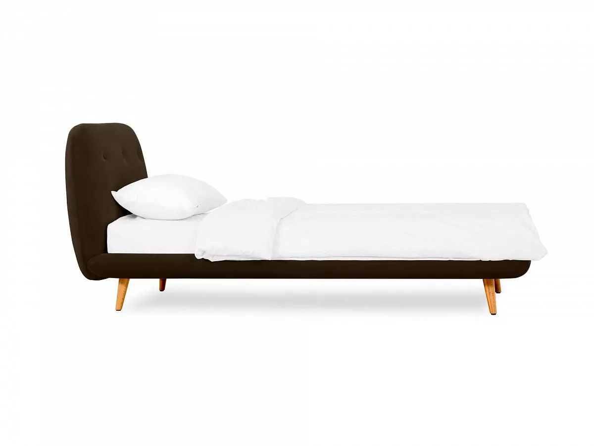 Кровать Loa 90x200 коричневый 567496