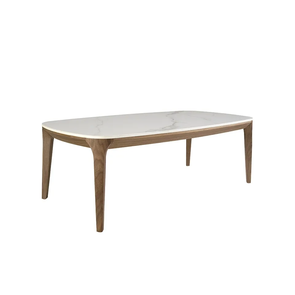 Овальный столик Angel Cerda 2132/CT933 керамика и орех 181697
