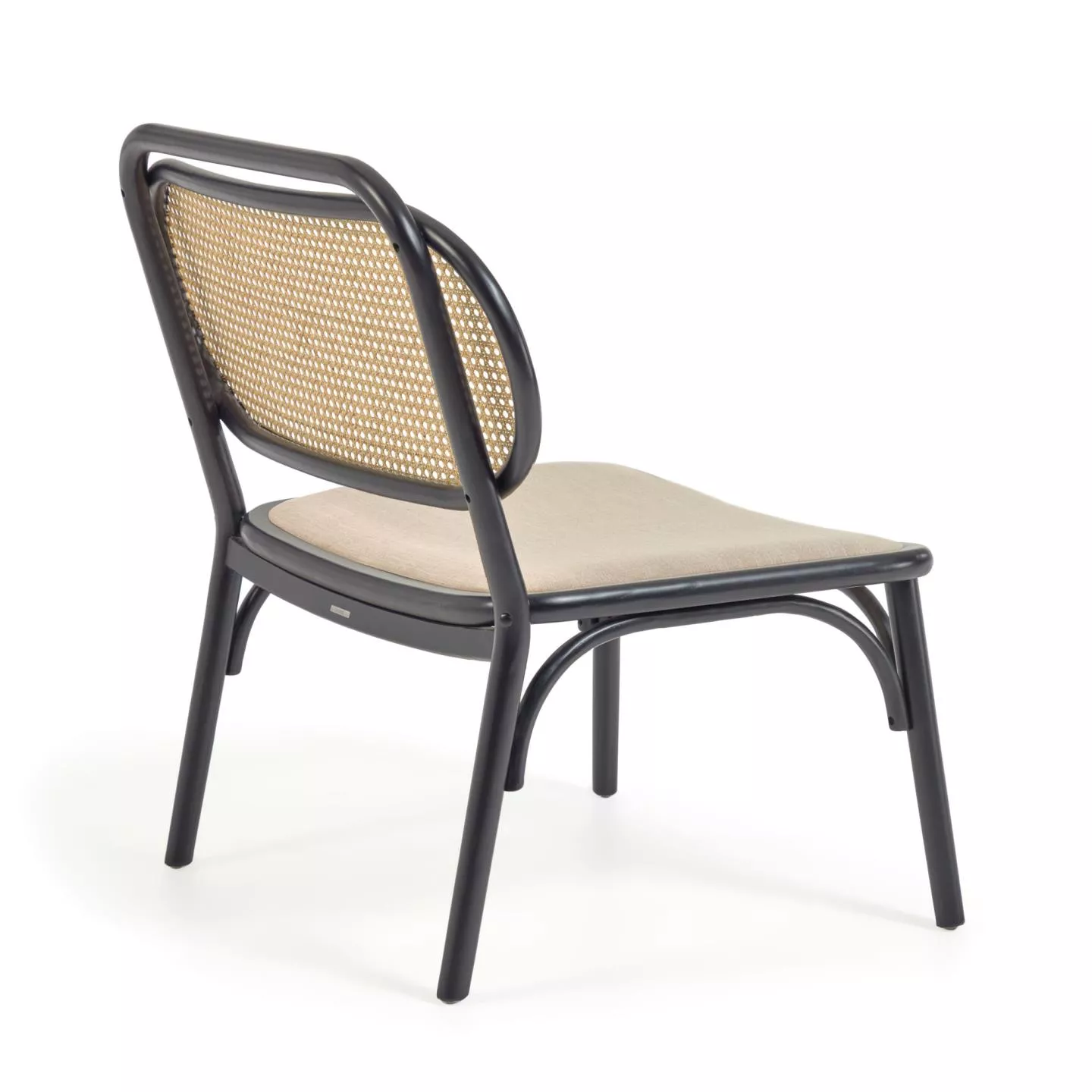 Кресло La Forma Doriane с черным лаком и мягким сиденьем
