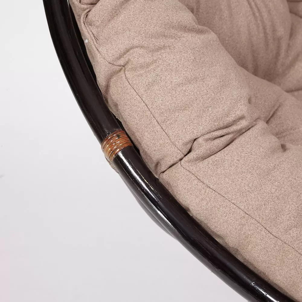 Кресло-качалка PAPASAN 23/01 W с подушкой Antique brown экошерсть Коричневый