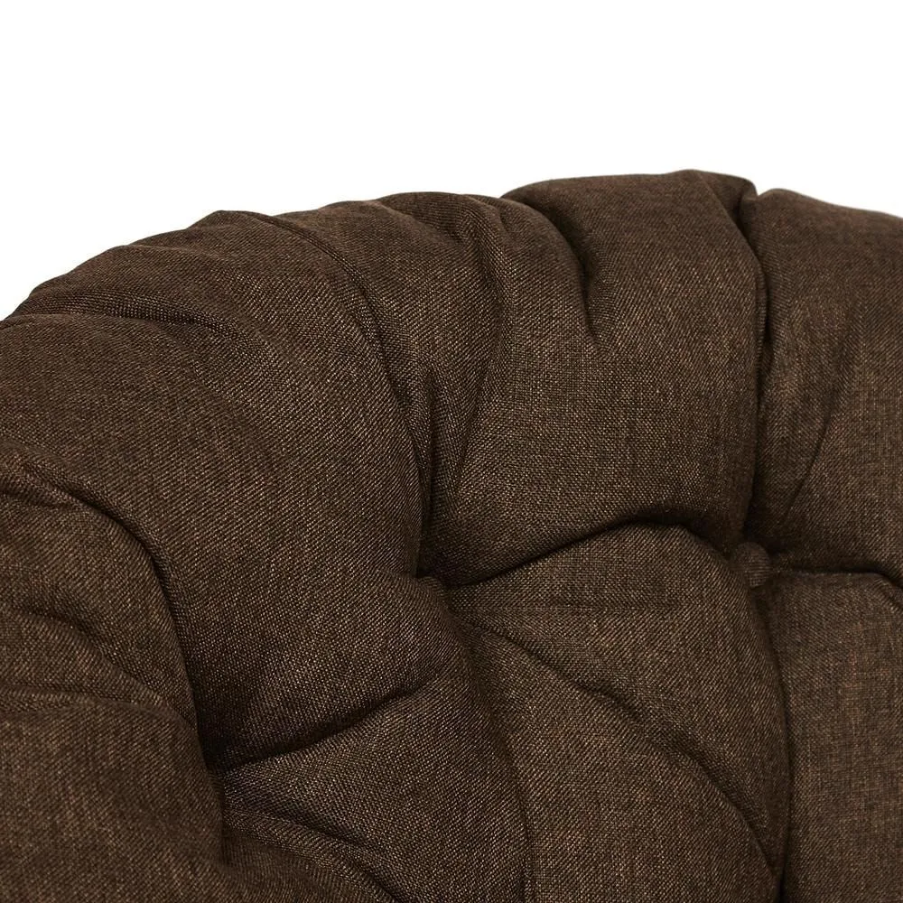 Кресло-качалка PAPASAN 23/01 W с подушкой коньяк ткань коричневый