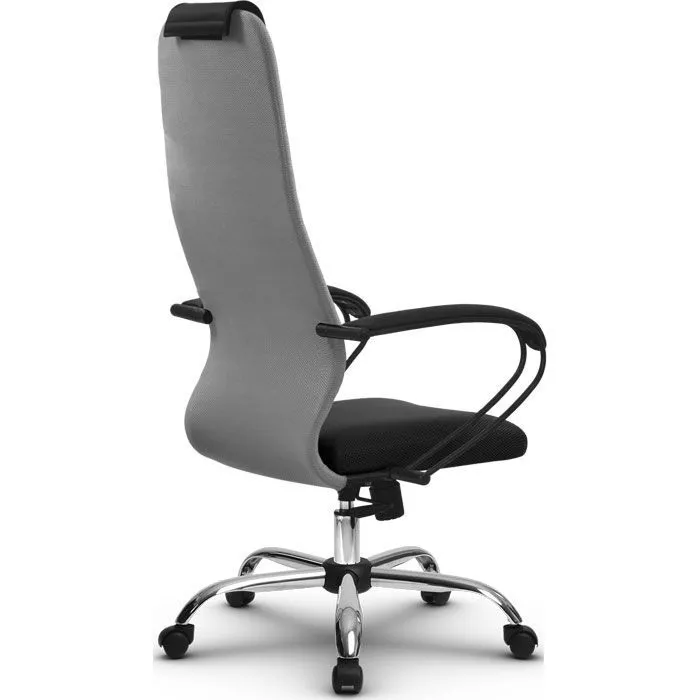 Кресло компьютерное SU-BK130-10 Ch Светло-серый / черный
