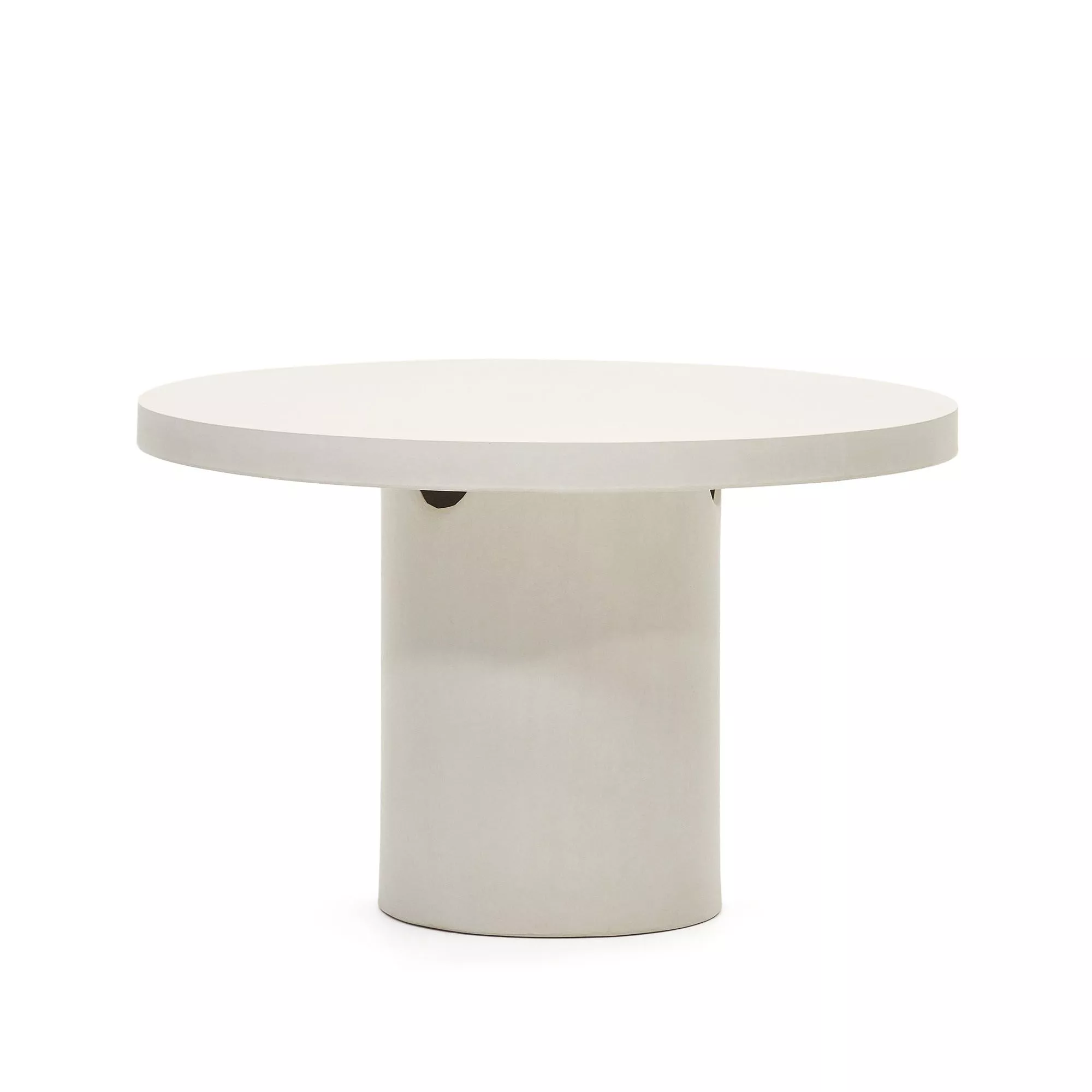 Круглый стол La Forma Aiguablava из белого цемента 120 см