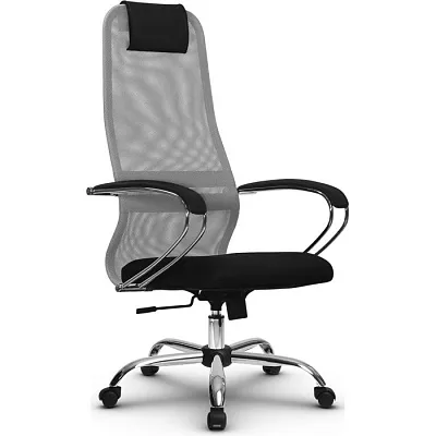 Кресло компьютерное SU-BK131-8 Ch Светло-серый / черный