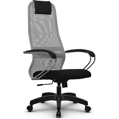 Кресло компьютерное SU-BK131-8 Pl Светло-серый / черный
