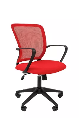 Кресло для оператора Chairman 698 black ткань сетка красный TW 19