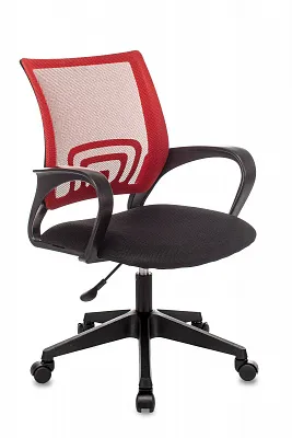 Кресло офисное TopChairs ST-Basic сетка / ткань красный