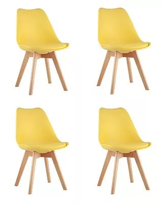 Комплект стульев FRANKFURT желтый 4 шт