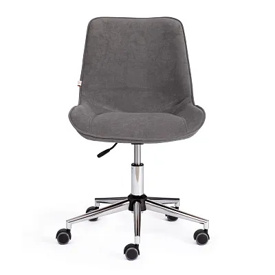Кресло офисное STYLE флок серый