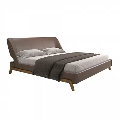 Двуспальная кровать Angel Cerda 7159/GC1713 экокожа шоколадно-коричневый 181122