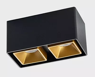 Точечный накладной светильник ITALLINE FASHION FX2 black + FASHION FXR gold - 2шт.