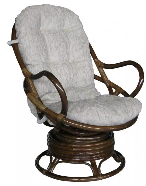 Кресло из ротанга вращающееся 05 01 темно-коричневый