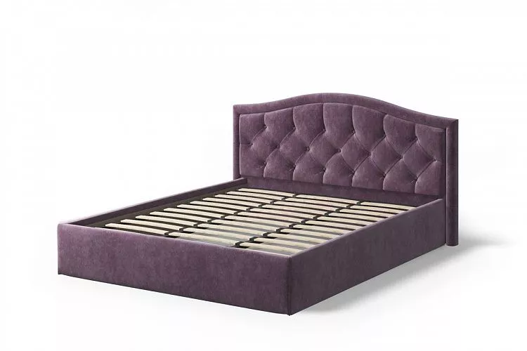 Кровать Стелла 160х200 (без основания) NEO 17 велюр фиолетовый МЛК