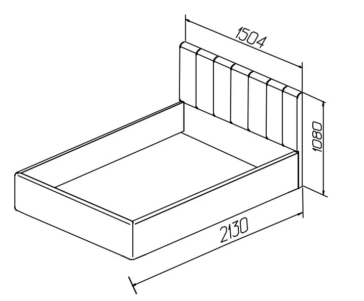 Кровать Элен (без основания) 140 см NEO 15 велюр лиловый МЛК