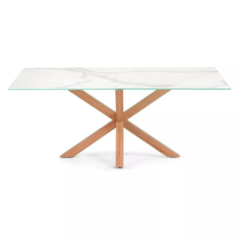 Обеденный стол La Forma Arya 180x100 керамический белый
