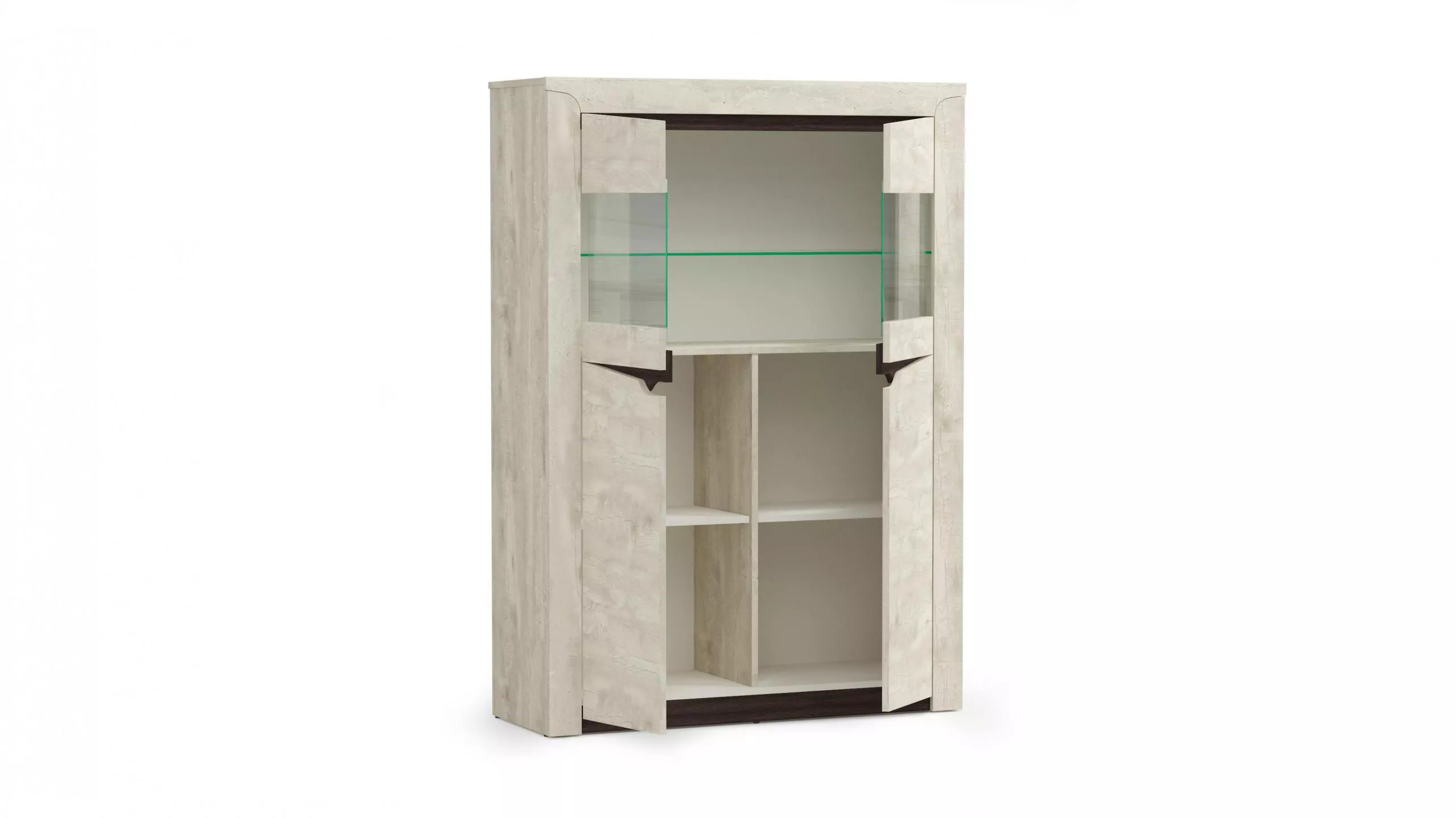 Шкаф комбинированный Лючия Олмеко 33.15 бетон пайн белый