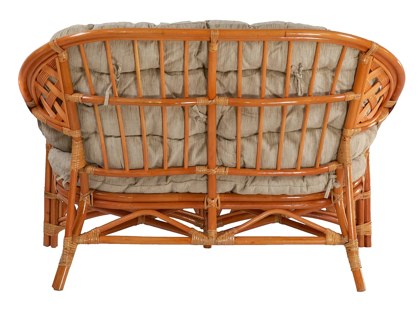 Комплект мебели из ротанга Черчилль (Рузвельт) с 2-х местным диваном и овальным столом коньяк
