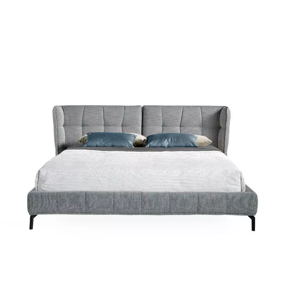Двуспальная кровать с мягким изголовьем Angel Cerda K3229C