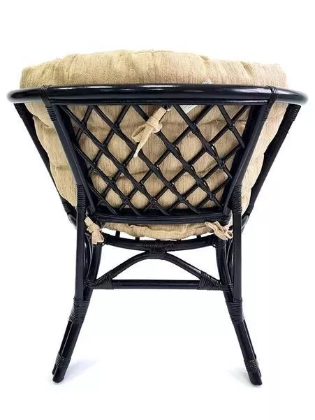 Комплект мебели из ротанга Багама дуэт с круглым столом венге (подушки шенилл полные светлые)