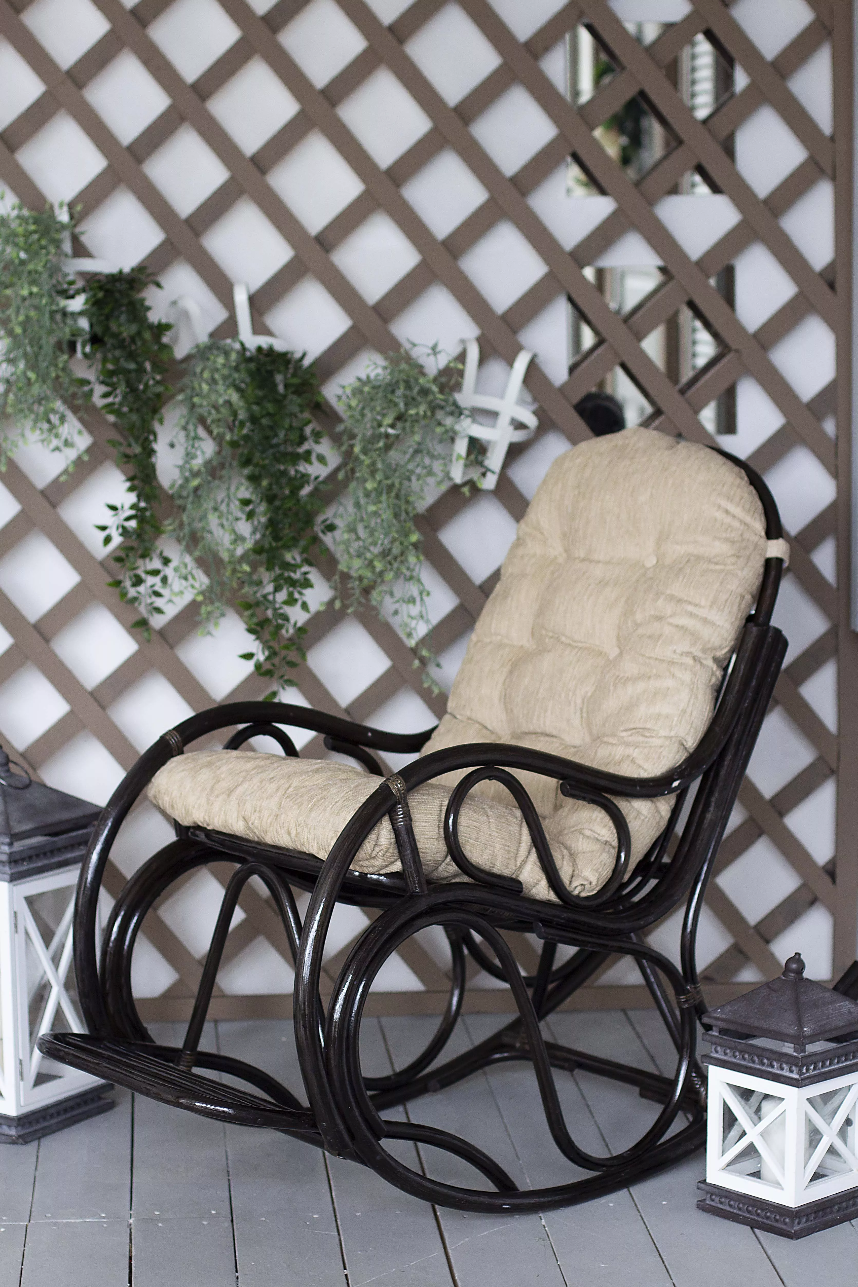 Кресло-качалка для отдыха 05 05 (разборное) темно-коричневый