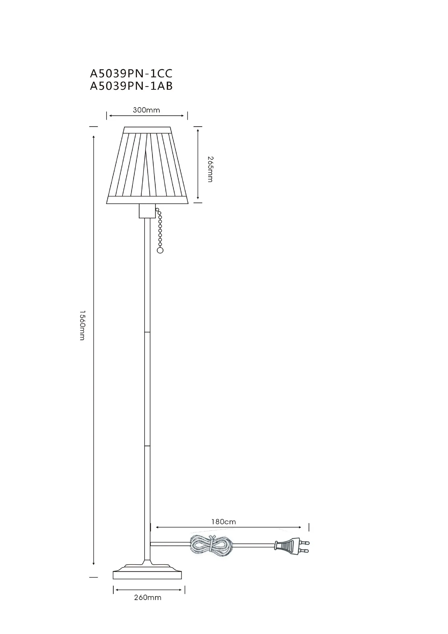 Торшер ARTE LAMP MARRIOT A5039PN-1AB