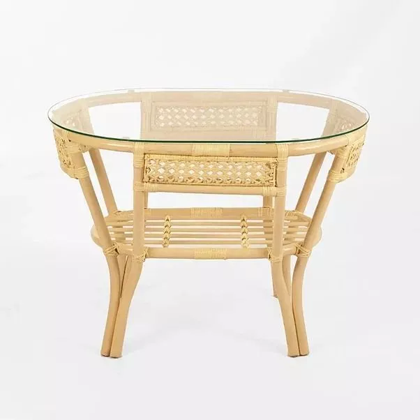 Комплект мебели из ротанга Пеланги 02 15 с 2х местным диваном и овальным столом натуральный
