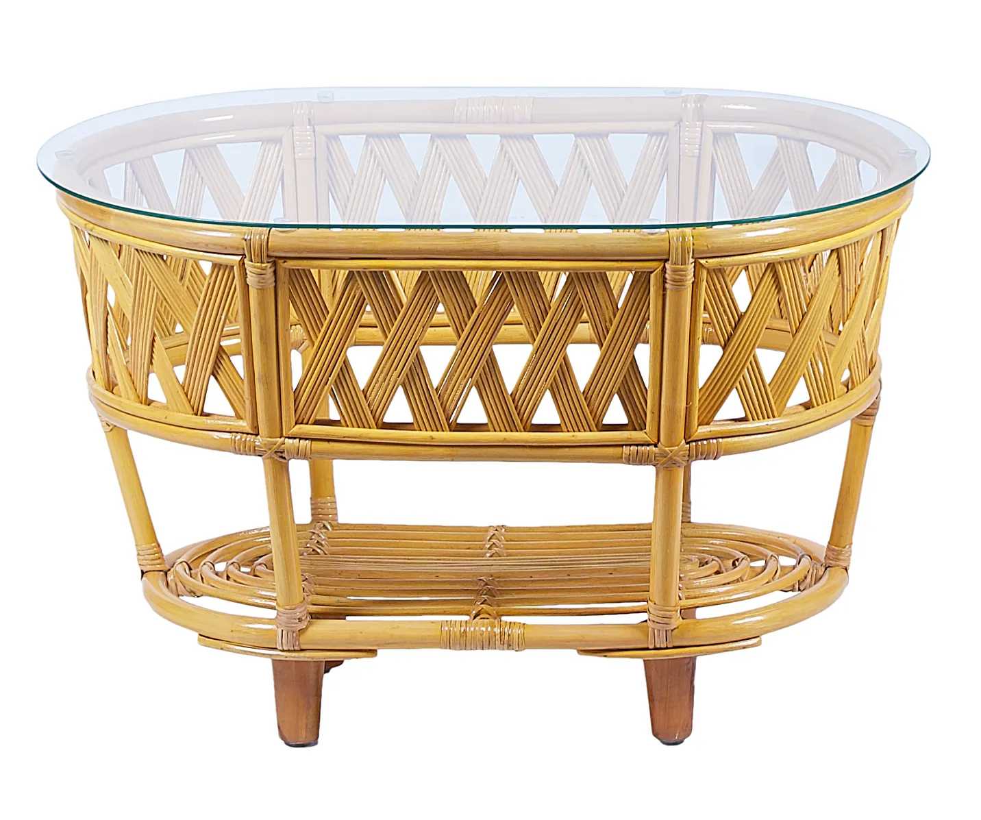 Комплект мебели из ротанга Черчилль (Рузвельт) дуэт с овальным столом мед