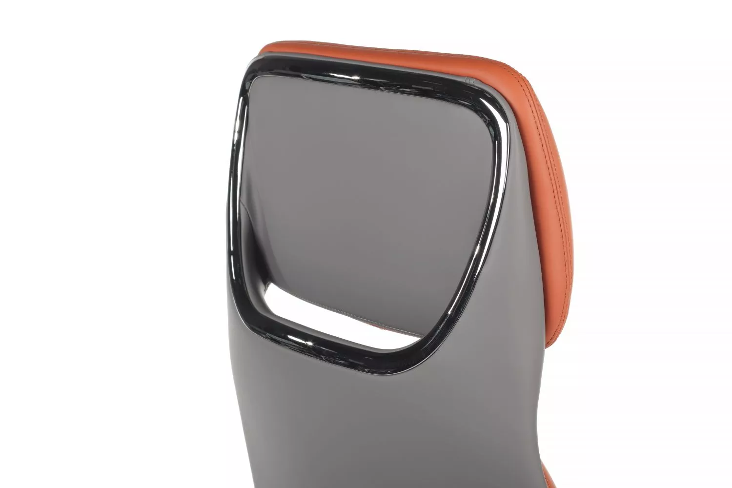 Компьютерное кресло натуральная кожа RIVA DESIGN Napoli (YZPN-YR020) оранжевый / серый