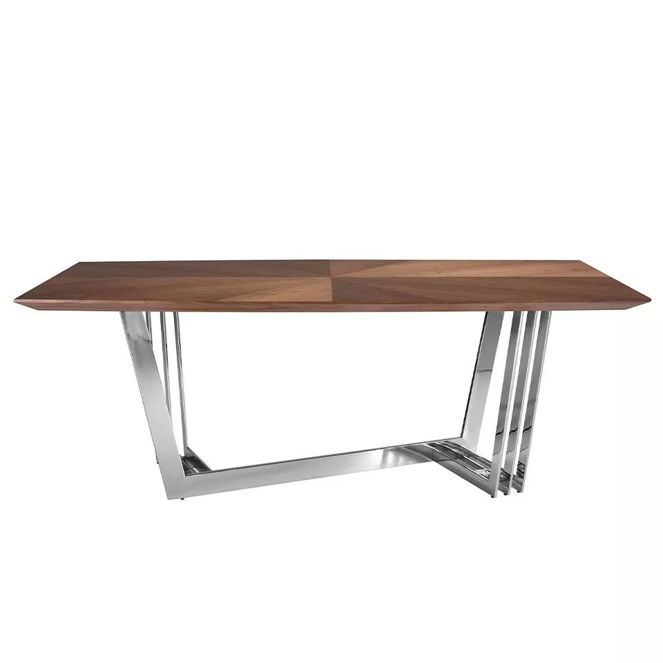Обеденный стол Angel Cerda MI2003T /1097 из орехового дерева и хромированной стали