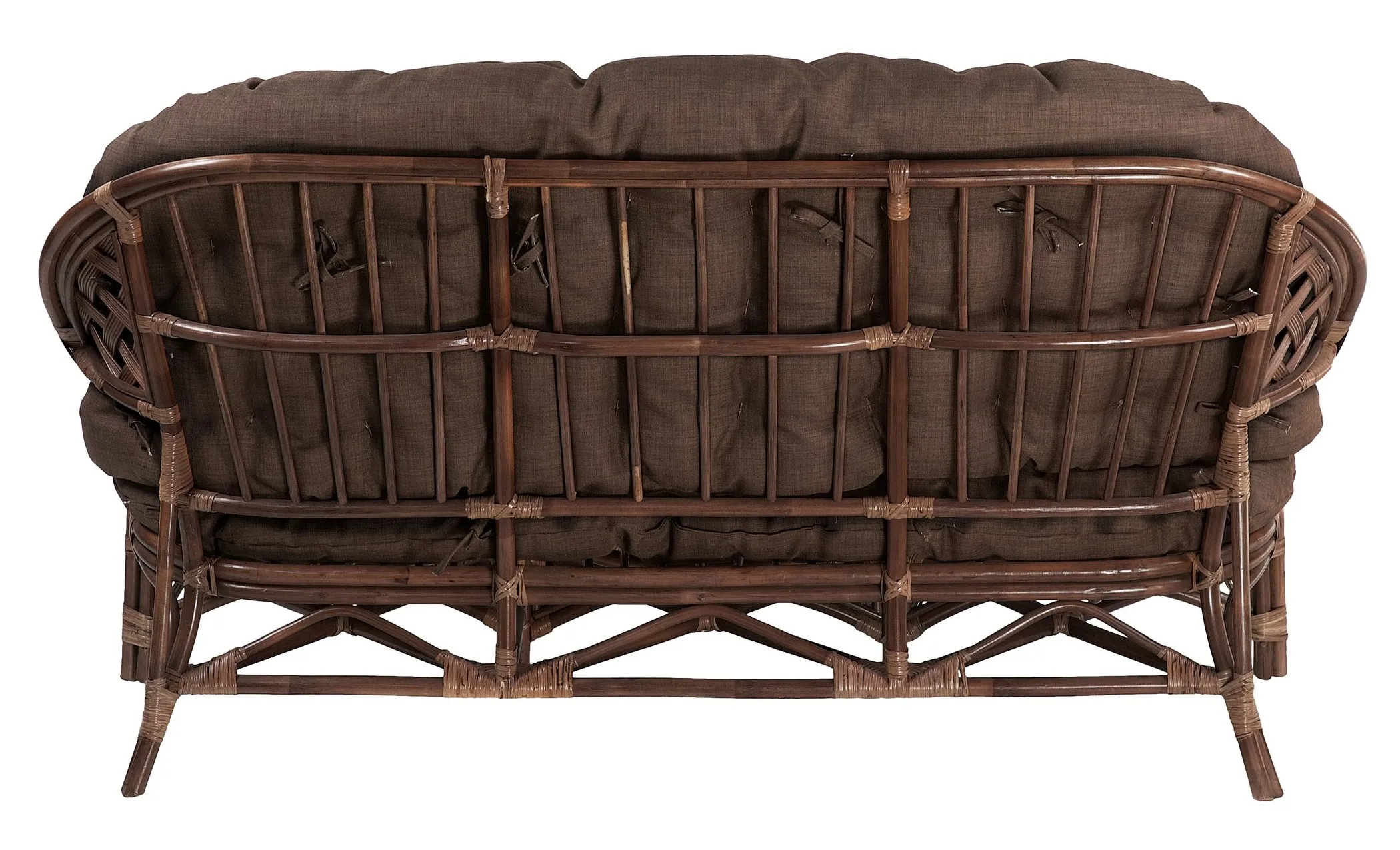 Комплект мебели из ротанга Черчилль (Рузвельт) с 3-х местным диваном и овальным столом орех матовый