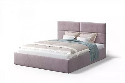 Кровать без основания Сити 160 см NEO 15 велюр лиловый МЛК