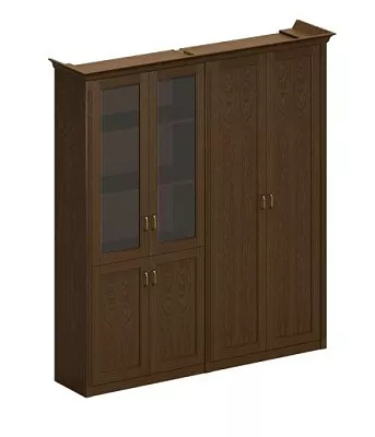 Шкаф высокий комбинированный для одежды и документов Perseo ПС 353 ДМ