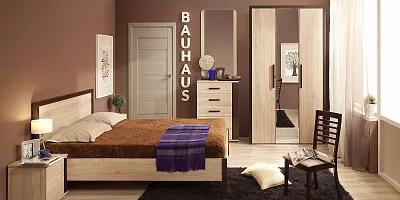 Модульная мебель для спальни BAUHAUS Дуб Сонома