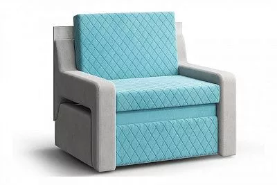 Кресло Кровать Стол (3 в 1) Смарт-1 Ромб бирюзовый /серый /дуб сонома МЛК