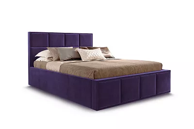 Кровать Октавия 1800 с ПМ и бельевым ящиком мора фиолетовый