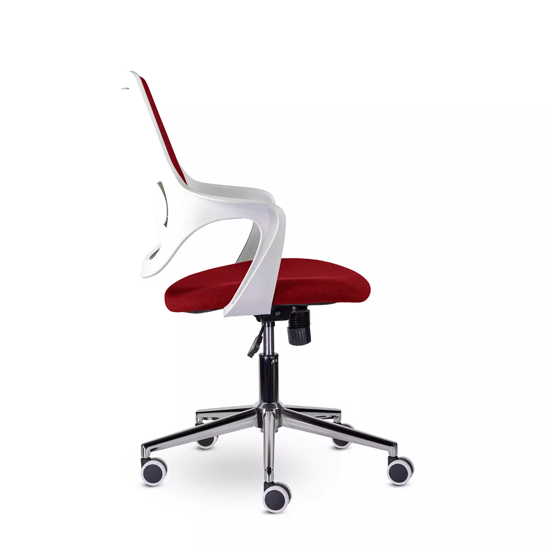 Кресло компьютерное СИТРО М-804 WHITE CH красный