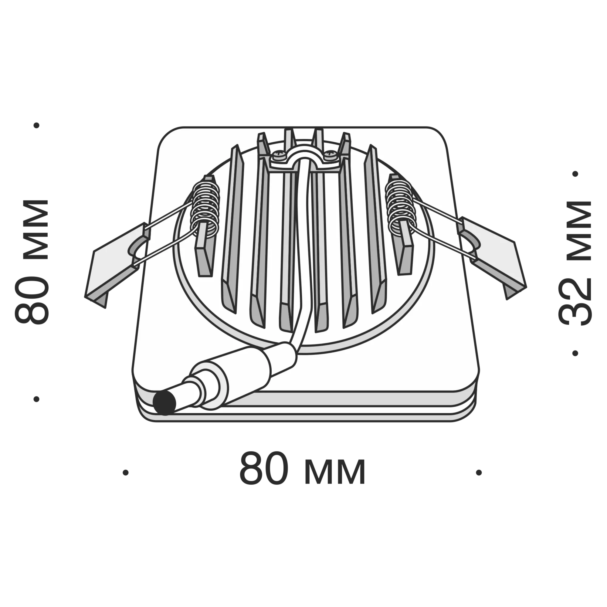 Точечный встраиваемый светильник Maytoni Technical Phanton DL303-L7W4K