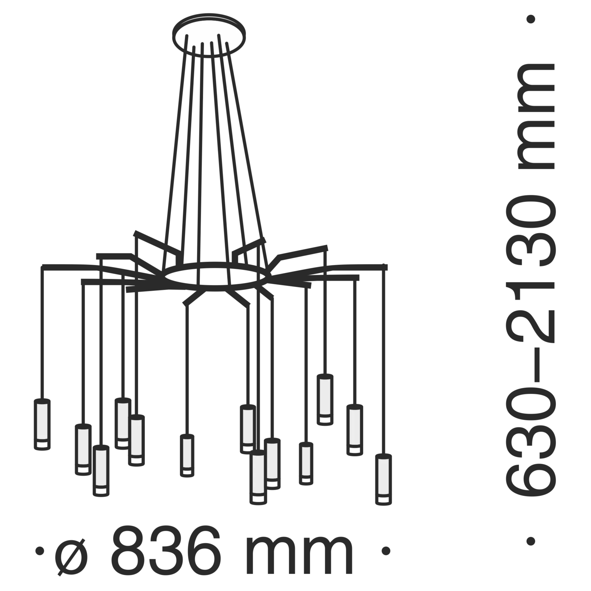 Подвесной светильник Maytoni Technical Davida MOD035PL-12W