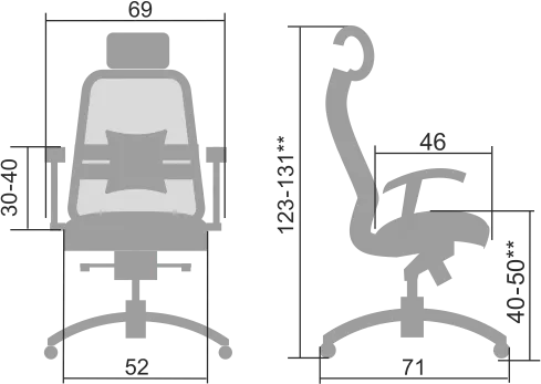 Эргономичное кресло SAMURAI SL-3.04 MPES Темно-бордовый
