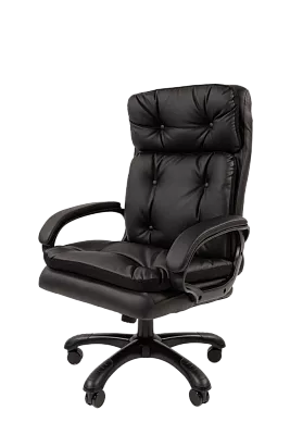Кресло руководителя CHAIRMAN 442 усиленное до 150 кг черная экокожа